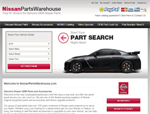 Tablet Screenshot of nissanpartswarehouse.com